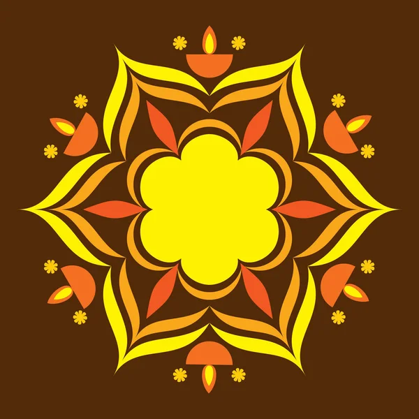 Diseño creativo rangoli — Vector de stock