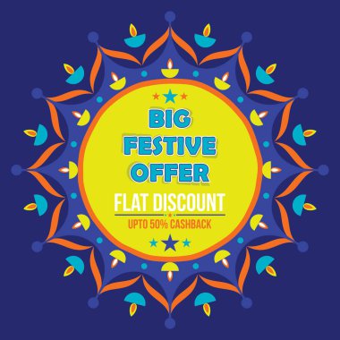 Diwali büyük festival teklif banner tasarımı
