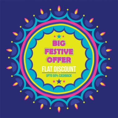 Diwali büyük festival teklif banner tasarımı