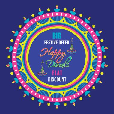 Diwali büyük festival teklif banner tasarımı