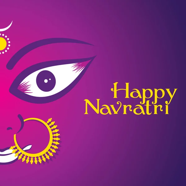 행복 navratri 축제 포스터 — 스톡 벡터