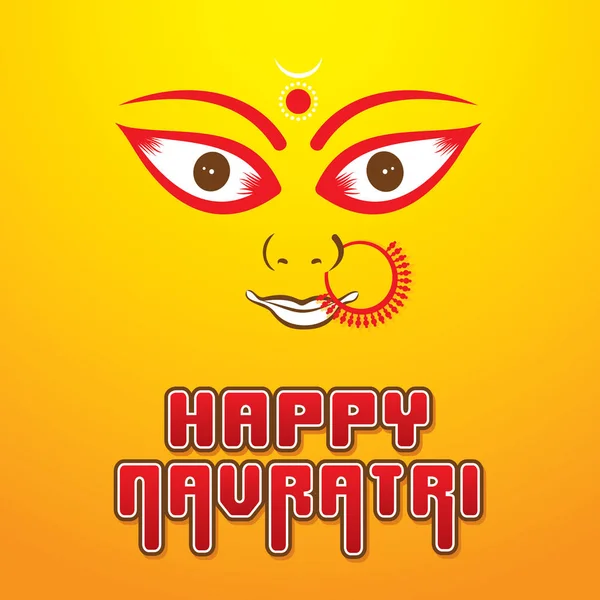 Feliz navratri festival cartel desgin — Vector de stock