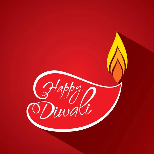 Créatif heureux festival diwali salutation design — Image vectorielle