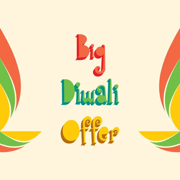 Coloré diwali offre un design d'affiche — Image vectorielle