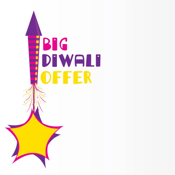 Grande offre diwali poster design — Image vectorielle