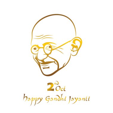 Mahatma Gandhi'nin Gandhi Jayanti için poster