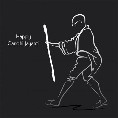 Mahatma Gandhi'nin Gandhi Jayanti için poster