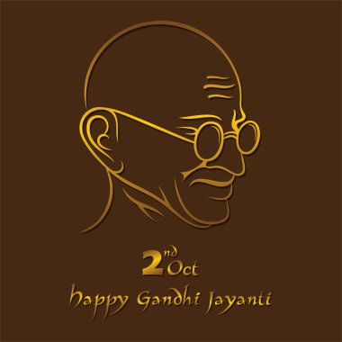 Mahatma Gandhi'nin Gandhi Jayanti için poster