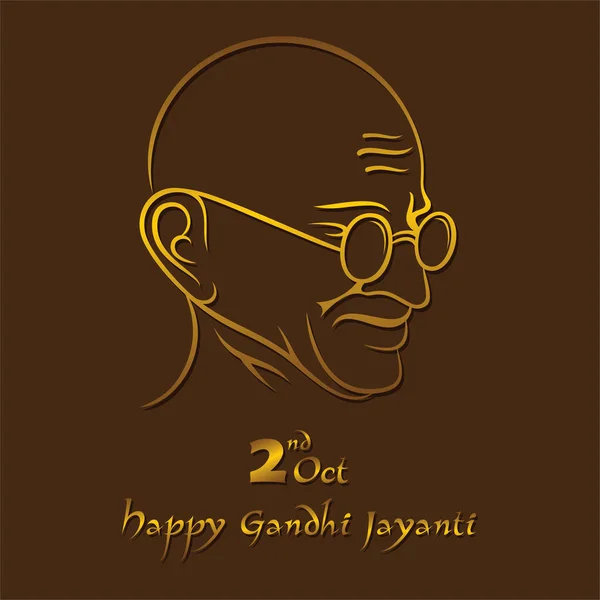 マハトマ ・ ガンジー ガンディー生誕記念日のためのポスター — ストックベクタ