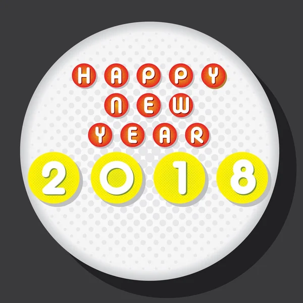 Mutlu yeni yıl 2018 poster tasarımı — Stok Vektör