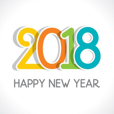 mutlu yeni yıl 2018 poster tasarımı