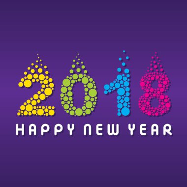 mutlu yeni yıl 2018 poster tasarımı