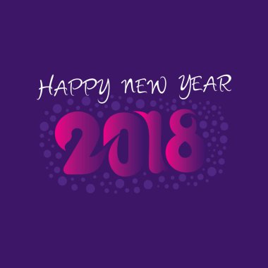 mutlu yeni yıl 2018 poster tasarımı 