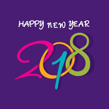 mutlu yeni yıl 2018 poster tasarımı