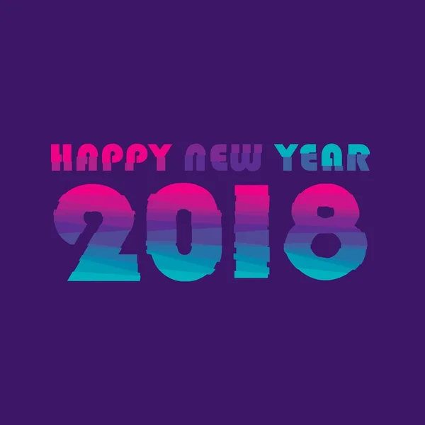 Creative happy new year 2018 poster design — Stock Vector