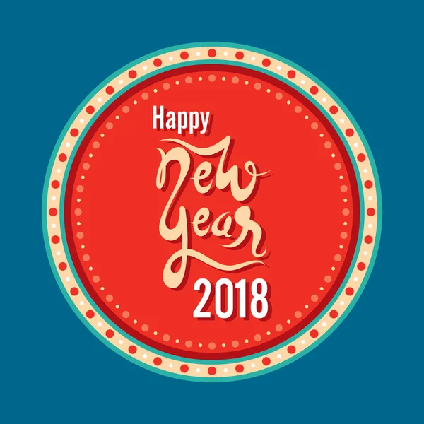 Mutlu yeni yıl 2018 tasarım — Stok Vektör