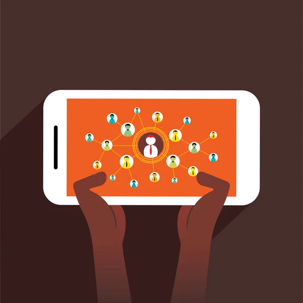 Мобильная социальная сеть — стоковый вектор