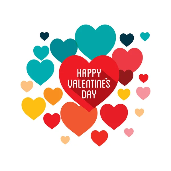 Feliz día de San Valentín diseño de saludo — Archivo Imágenes Vectoriales
