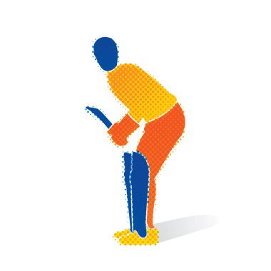 kriket oyuncusu ateş vurmak için hazır 