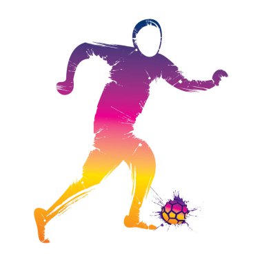 Futbolcu topa vuruyor