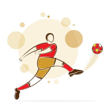 Futbolcu topa vuruyor