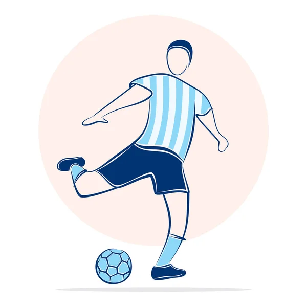 Calcio calciatore palla — Vettoriale Stock