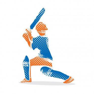 kriket oyuncusu hazır çekim tasarım vurmak