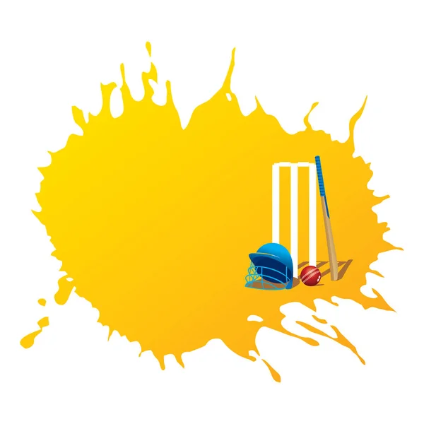 Cricket criativo cartaz promoção deign — Vetor de Stock