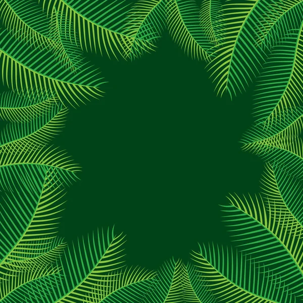 Hoja de palmera diseño de fondo — Archivo Imágenes Vectoriales