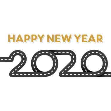 yaratıcı yeni yıl 2020 selamlama tasarımı