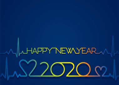 yaratıcı yeni yıl 2020 selamlama tasarımı