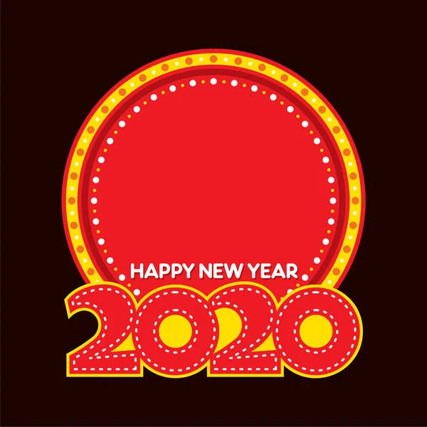 Creative happy new year 2020 greeting design — ストックベクタ