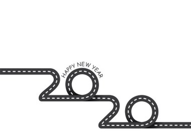 yaratıcı yeni yıl 2020 tebrik kartı tasarımı