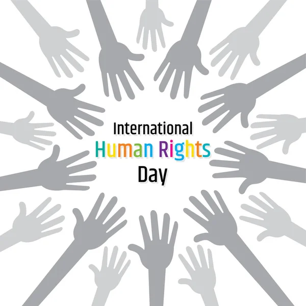 국제 인권의 날의 삽화. — 스톡 벡터