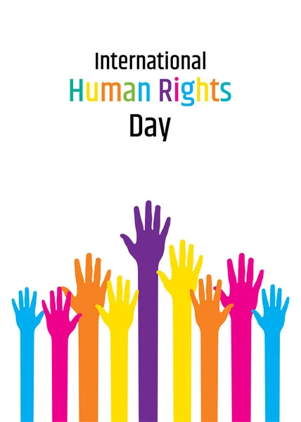 국제 인권의 날의 삽화. — 스톡 벡터