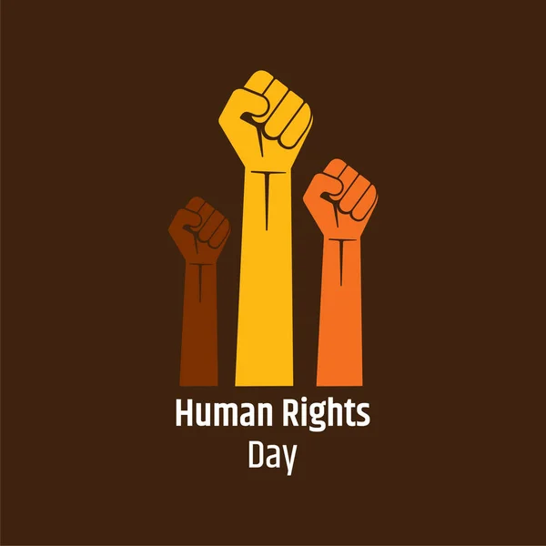 Ilustración del Día Internacional de los Derechos Humanos . — Vector de stock