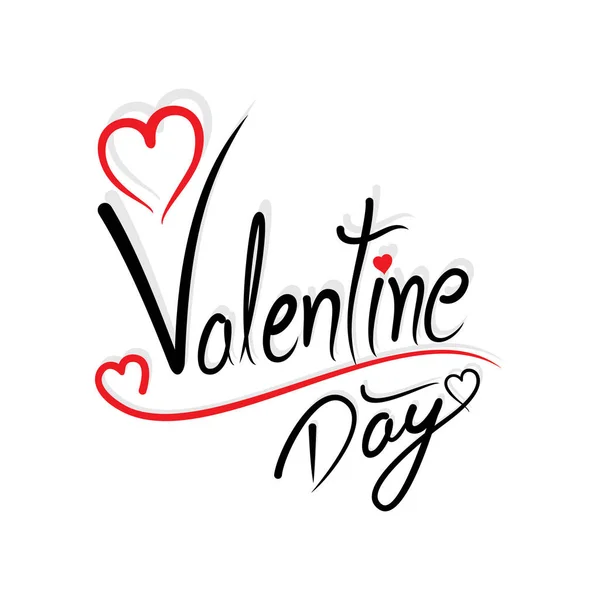 Felice San Valentino tipografia poster design — Vettoriale Stock