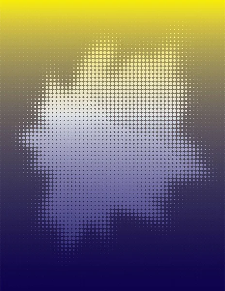 Gelb Violett Punkt Halbton Farbverlauf Hintergrund Gelber Punkt Mit Texturvektor — Stockvektor