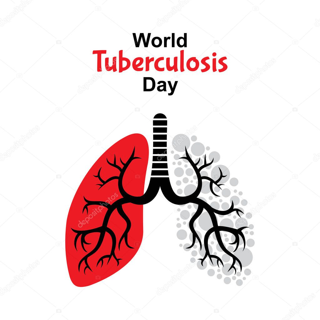 world tuberculosis day illustration design for poster and banner