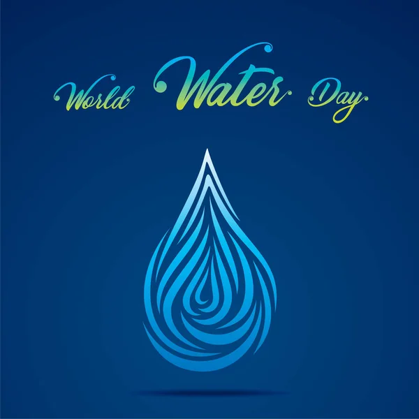 Creative World Water Day Illustration Banner Design — Stock Vector