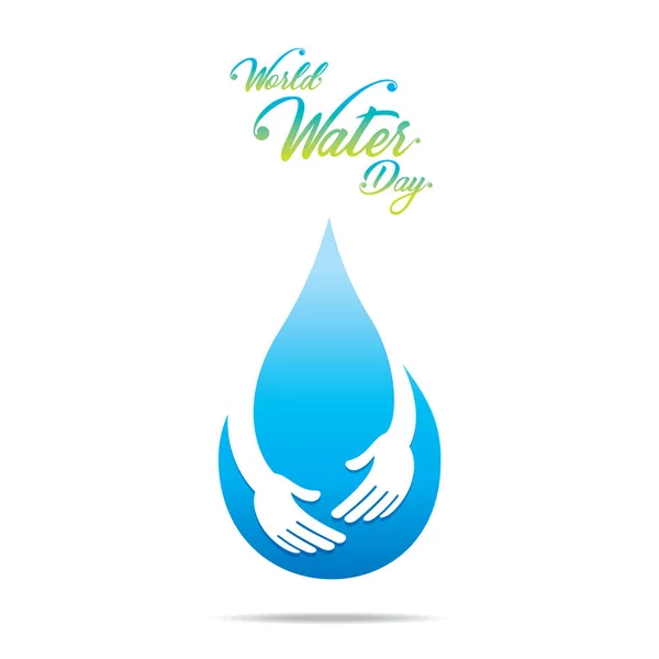 Creative World Water Day Illustration Banner Design Water Concept — Stock Vector