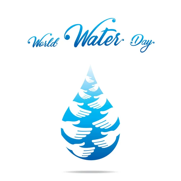 Creative World Water Day Illustration Banner Design Water Concept — Stock Vector