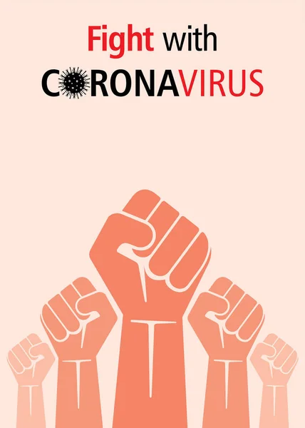 Bertarung Dengan Konsep Coronavirus 2019 Ncov Novel Coronavirus Bacteria Hentikan - Stok Vektor
