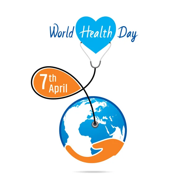 Illustrazione Vettoriale Della Progettazione Concetto Giornata Mondiale Della Salute — Vettoriale Stock
