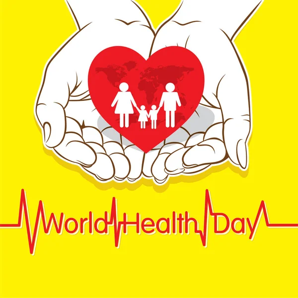 Διανυσματική Απεικόνιση Του Σχεδιασμού Έννοιας Παγκόσμια Ημέρα Υγείας — Διανυσματικό Αρχείο