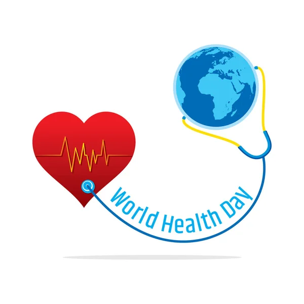Vector Ilustración Del Diseño Del Concepto Del Día Mundial Salud — Vector de stock