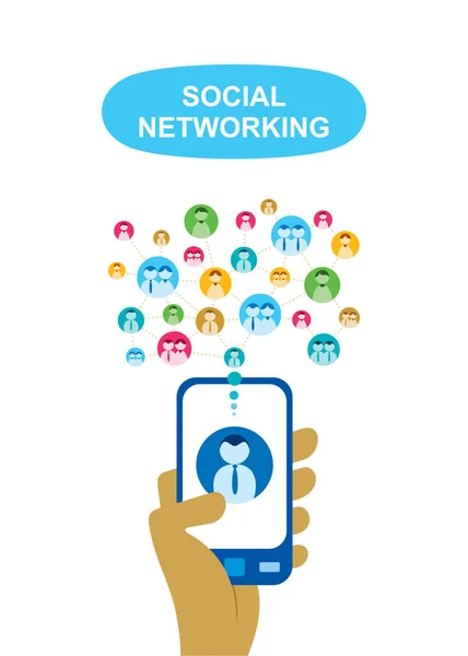 Social Network Connection People Connecting All World Internet — Stock Vector