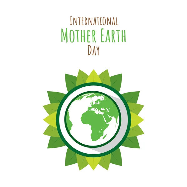 Kreative Illustration Des Internationalen Mutter Erde Tages Plakatdesigns — Stockvektor