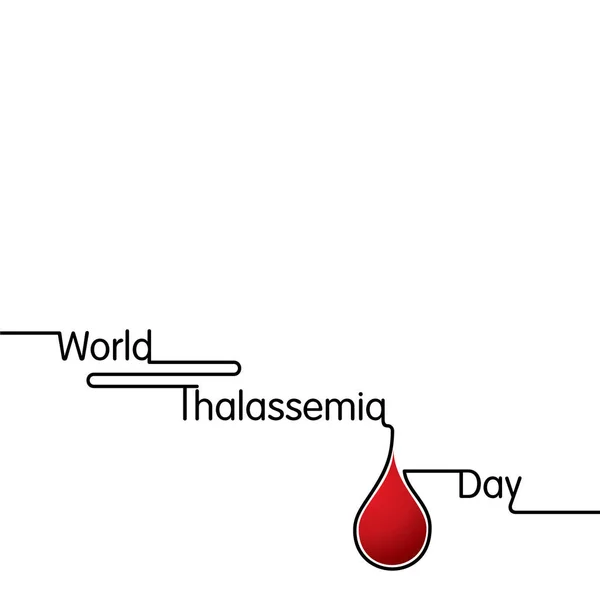 世界をテーマにしたベクトルイラスト Thalassemia Day — ストックベクタ