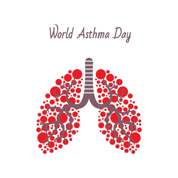 Ilustracja Wektora Temat Światowego Dnia Astmy — Wektor stockowy